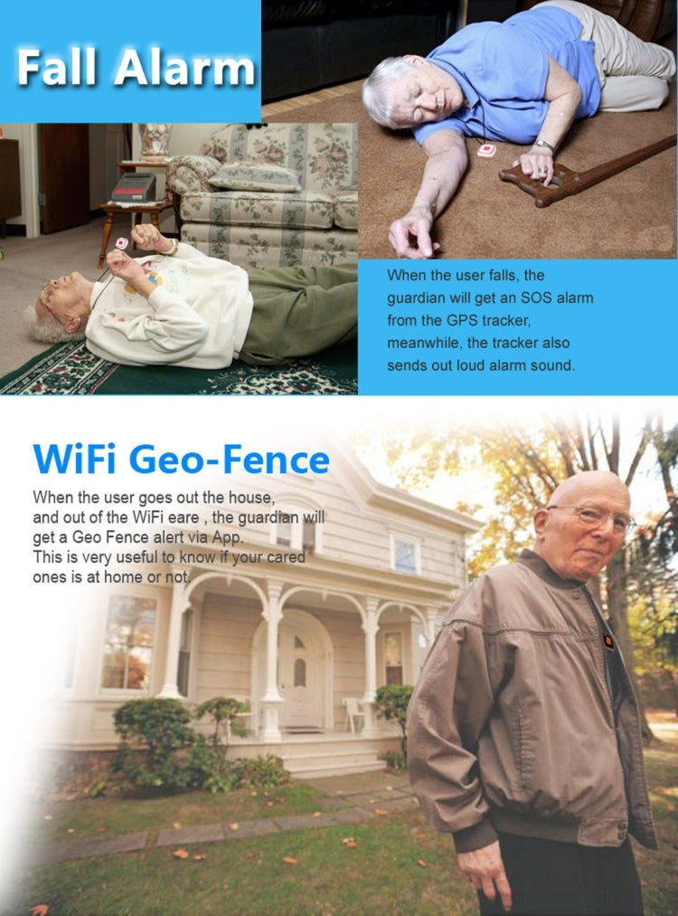 REACHFAR V28 Necklace Style GSM Mini LBS WiFi AGPS Tracker SOS Communicator(Black) - free shipping - PMC TechLife - Order now!