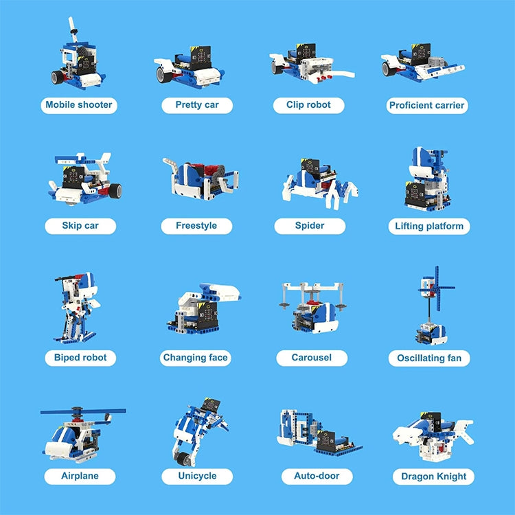 Yahboom 16 in 1 Building:bit Super Kit Programmable Building Block Kit Compatible with BBC Micro:bit V1.5/ V2 Board, without micro:bit - free shipping - PMC TechLife - Order now!