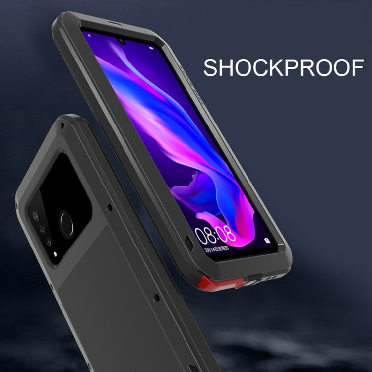 LOVE MEI Powerful Dustproof Shockproof Splashproof Metal + Silicone Combination Case for Huawei P30 Lite (Black) - free shipping - PMC TechLife - Order now!