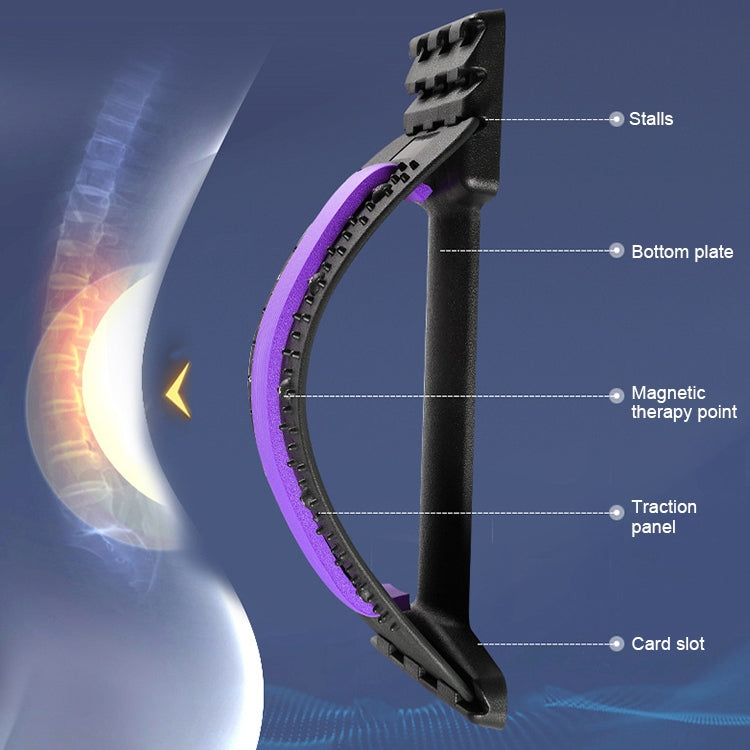 Lumbar Traction Stretching Device Posture Corrector Waist Support Spine Pain Relief Back Massage Stretcher(White + Green) - free shipping - PMC TechLife - Order now!