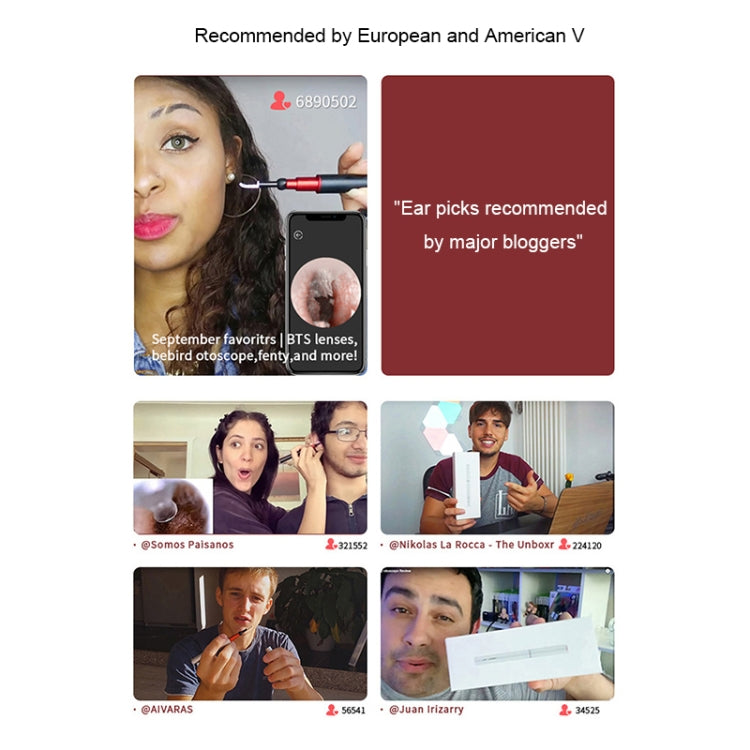 Bebird B1 Intelligent HD Visual Ear Cleaner Earwax Tool, Standard Version(Rose Gold) - free shipping - PMC TechLife - Order now!