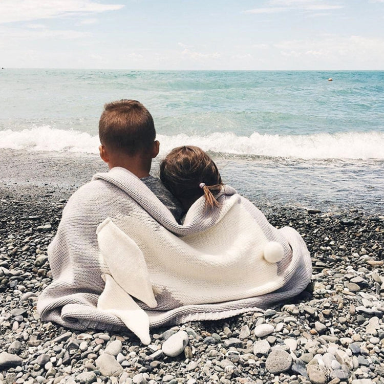 Rabbit Pattern Stereoscopic Ears Baby Knitted Blanket(Grey) - Towels & Burp Cloths by PMC TechLife | Online Shopping South Africa | PMC TechLife | Buy Now Pay Later Mobicred