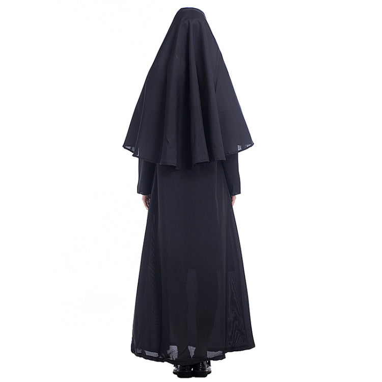 Halloween Costume Women Nun Missionary Cosplay Clothing, Size:L, Bust:108cm, Dress Length:144cm, Shoulder Width:40cm - free shipping - PMC TechLife - Order now!
