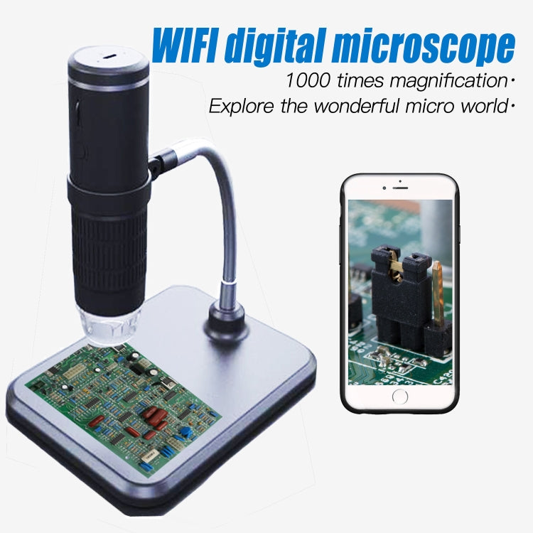 F210 HD 1080P WIFI 1000X Magnification Digital Microscope with 8 LED Light - free shipping - PMC TechLife - Order now!