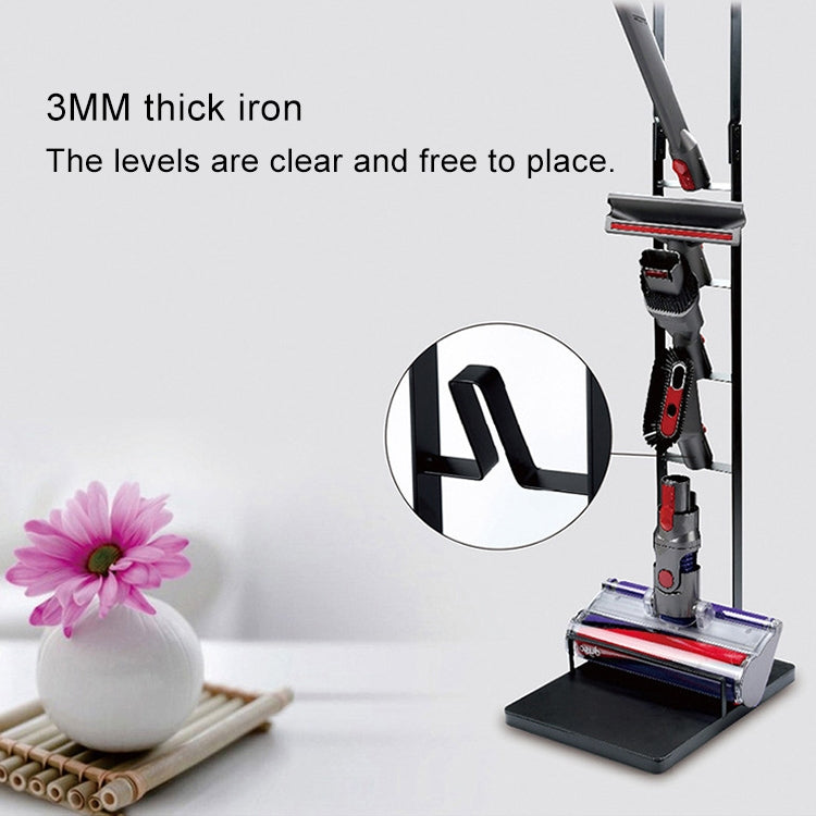 Home Vacuum Cleaner Hanger Storage Rack Free Punching for Dyson V6 V7 V8 V10(Black) - free shipping - PMC TechLife - Order now!