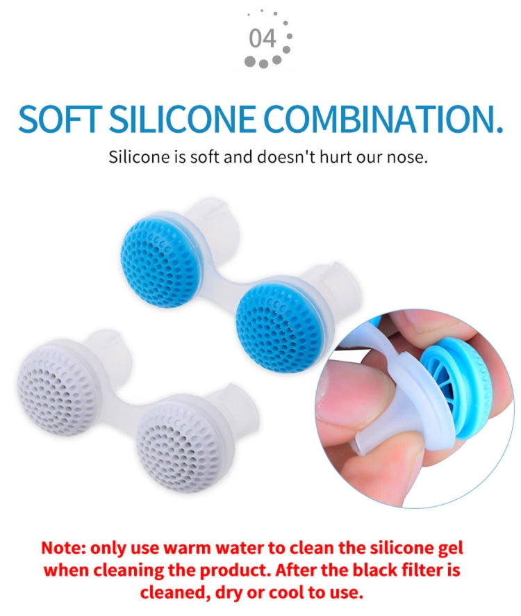 2 PCS 2 in 1 ABS Silicone Anti Snoring Air Purifier(Blue) - free shipping - PMC TechLife - Order now!