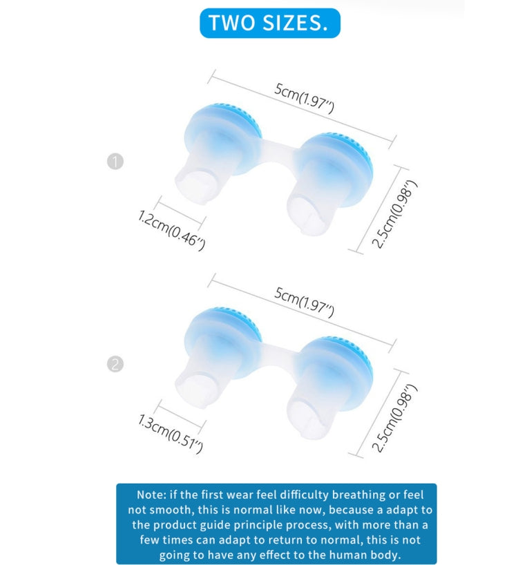 2 PCS 2 in 1 ABS Silicone Anti Snoring Air Purifier(Blue) - free shipping - PMC TechLife - Order now!