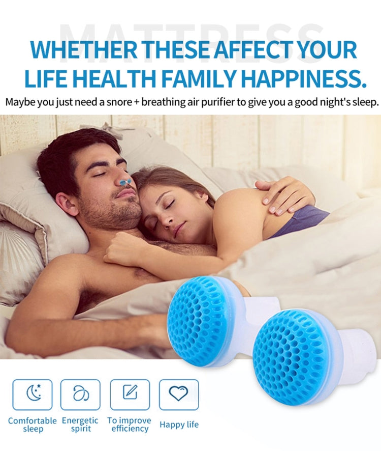2 PCS 2 in 1 ABS Silicone Anti Snoring Air Purifier(Blue) - free shipping - PMC TechLife - Order now!