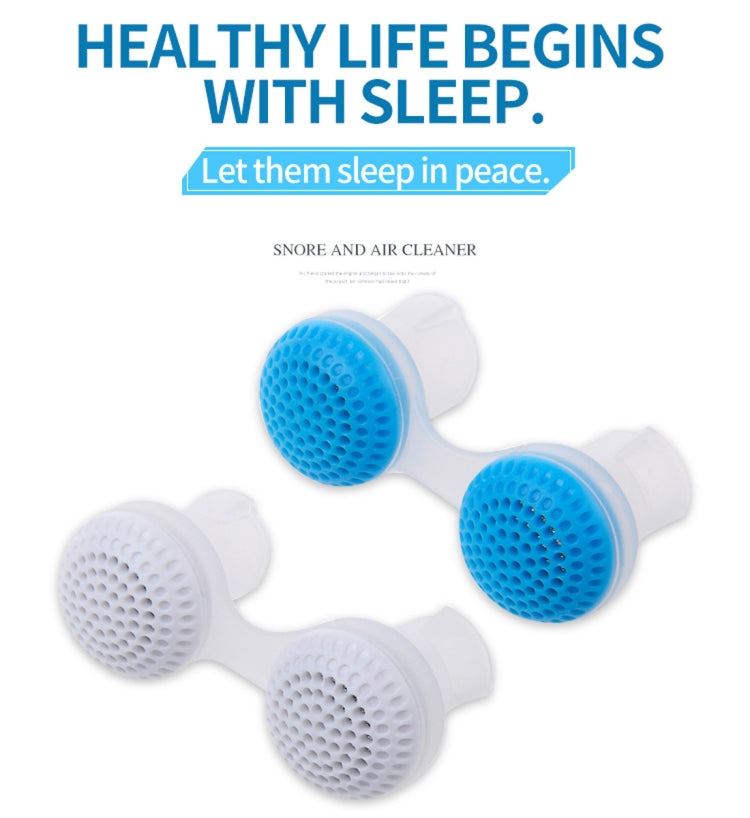 2 PCS 2 in 1 ABS Silicone Anti Snoring Air Purifier(Blue) - free shipping - PMC TechLife - Order now!