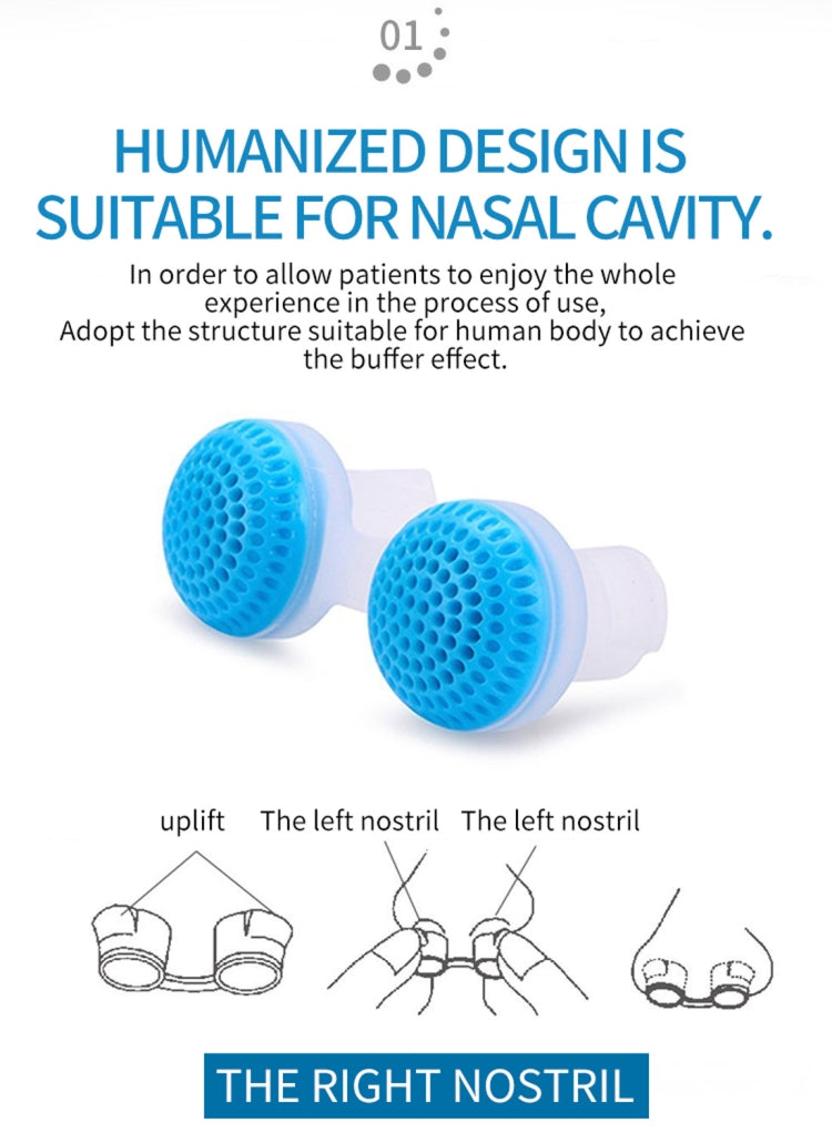 2 PCS 2 in 1 ABS Silicone Anti Snoring Air Purifier(Blue) - free shipping - PMC TechLife - Order now!