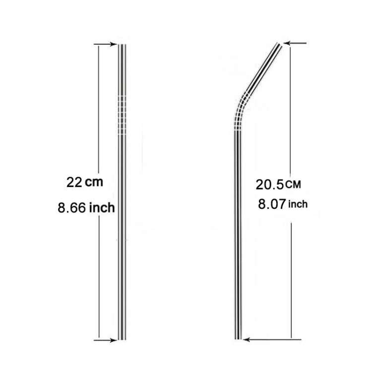 4pcs Reusable Stainless Steel Drinking Straw + Cleaner Brush Set Kit,  215*6mm(Rose Gold) - free shipping - PMC TechLife - Order now!