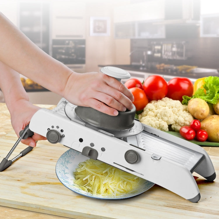 CZ-01 Multifunctional Household Stainless Steel Manual Vegetable Cutting Machine Carrot Potato Grater (Silver) - free shipping - PMC TechLife - Order now!