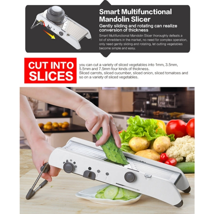 CZ-01 Multifunctional Household Stainless Steel Manual Vegetable Cutting Machine Carrot Potato Grater (Silver) - free shipping - PMC TechLife - Order now!