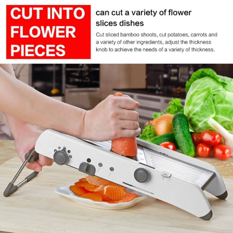 CZ-01 Multifunctional Household Stainless Steel Manual Vegetable Cutting Machine Carrot Potato Grater (Silver) - free shipping - PMC TechLife - Order now!