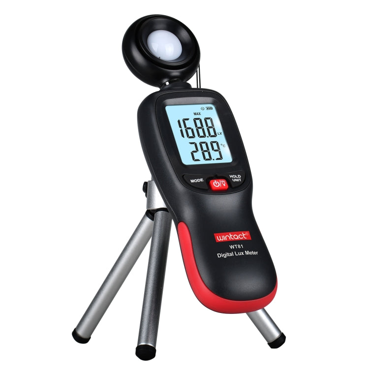 Wintact WT81 Digital Light Lux Meter for Factory / School / House Various Occasion, Range: 0-200,000 Lux (Black) - free shipping - PMC TechLife - Order now!