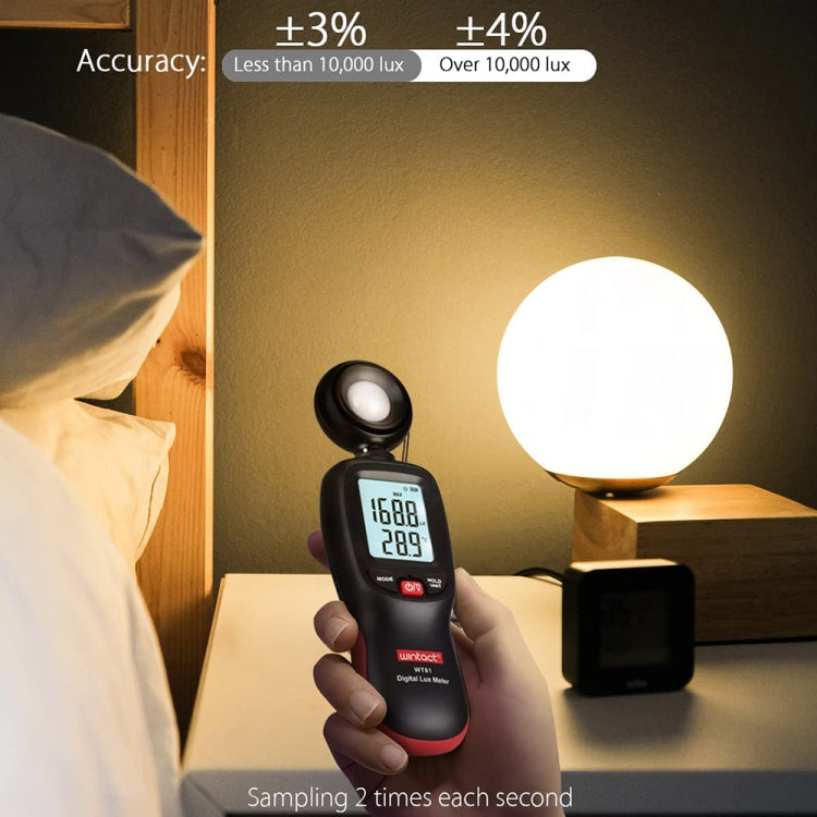 Wintact WT81 Digital Light Lux Meter for Factory / School / House Various Occasion, Range: 0-200,000 Lux (Black) - free shipping - PMC TechLife - Order now!