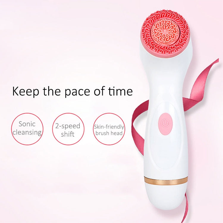 CNaier AE-868 Battery-powered Silicone Ultrasonic Vibration Face Skin Care Electric Facial Cleanser (Pink) - free shipping - PMC TechLife - Order now!