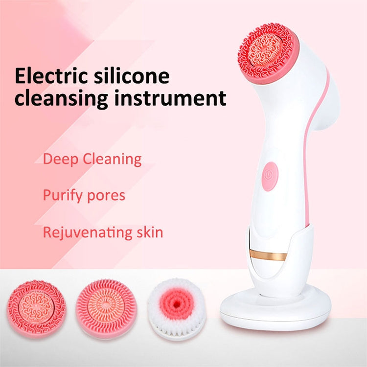CNaier AE-868 Battery-powered Silicone Ultrasonic Vibration Face Skin Care Electric Facial Cleanser (Pink) - free shipping - PMC TechLife - Order now!