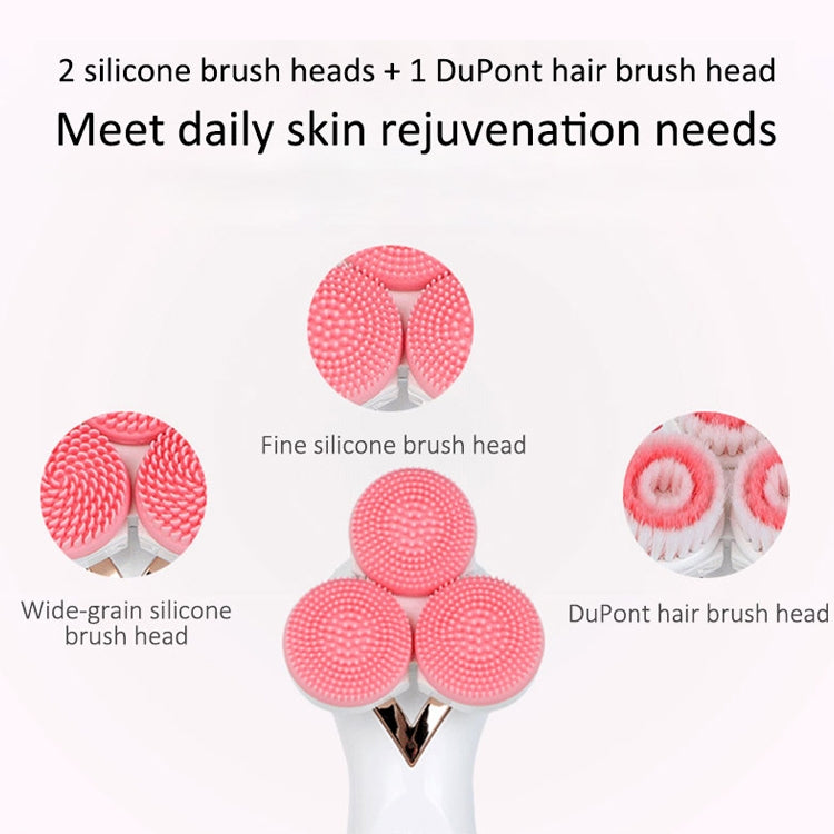 CNaier AE-878 USB Charging Silicone Face Skin Care Electric Facial Cleanser (Pink) - free shipping - PMC TechLife - Order now!