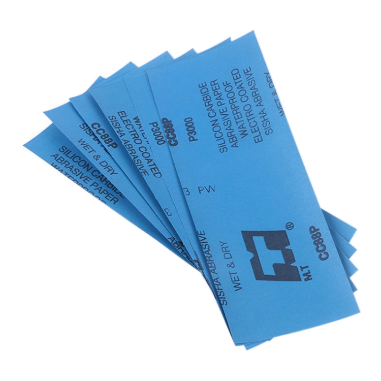 10pcs Grit 5000 Wet And Dry Polishing Grinding Sandpaper，Size: 23 x 9cm (Blue) - free shipping - PMC TechLife - Order now!
