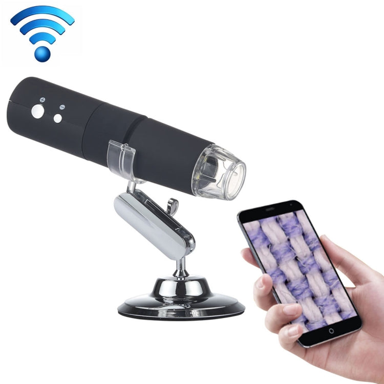 50X~1000X Magnifier HD Image Sensor 1920x1080P USB WiFi Digital Microscope with 8 LED & Professional Stand (Black) - Digital Microscope by PMC TechLife | Online Shopping South Africa | PMC TechLife | Buy Now Pay Later Mobicred