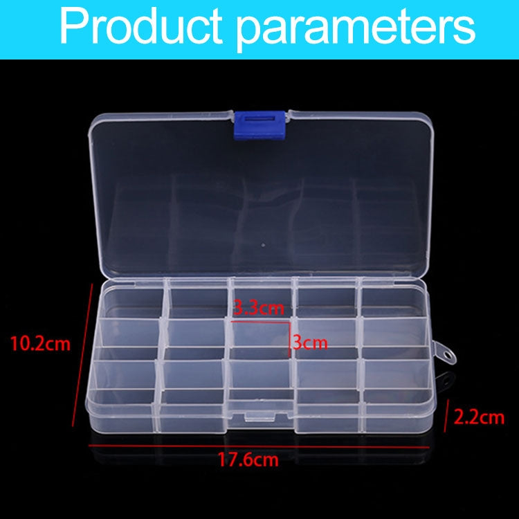 Removable Grid Plastic 15 Slots Box Organizer for Jewelry Earring Fishing Hook Small Accessories(Purple+Blue) - free shipping - PMC TechLife - Order now!