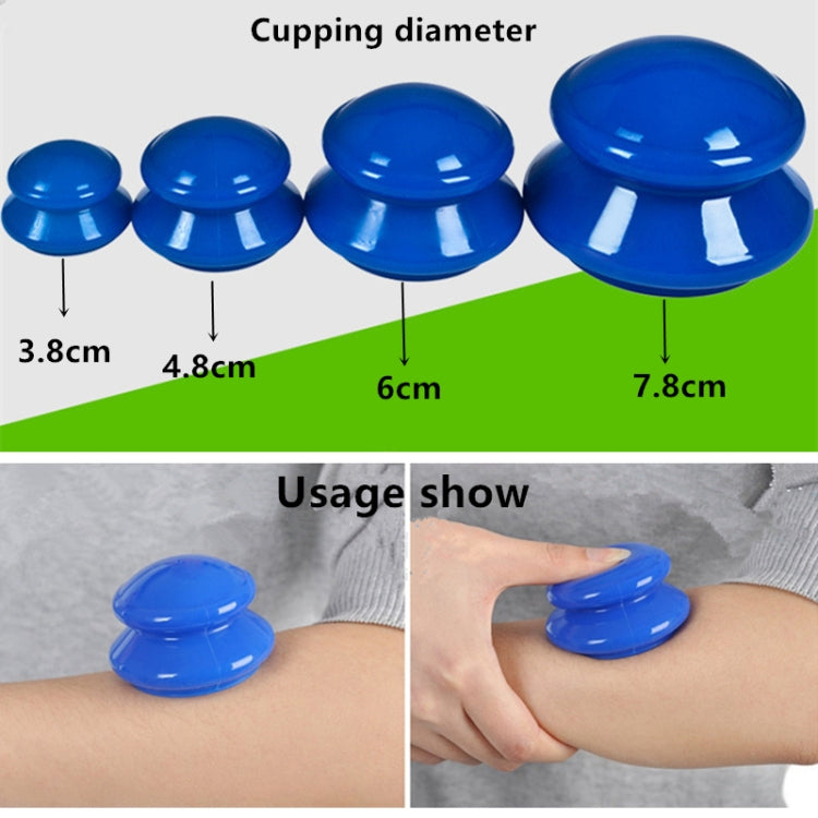 4 Cups / Set Health Care Body Massage Cupping Therapy Anti Cellulite Silicone Vacuum Cups(Blue) - free shipping - PMC TechLife - Order now!