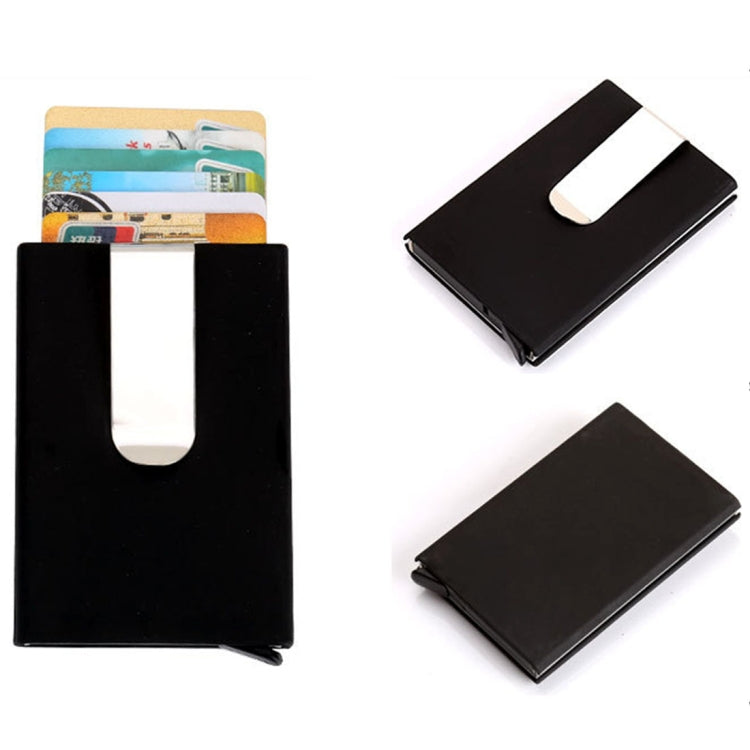 Frosted Antimagnetic Solid Color Credit Card Holder Money Clip Wallet, Size: 10*6.6cm(Black) - Antimagnetic RFID Package by PMC TechLife | Online Shopping South Africa | PMC TechLife | Buy Now Pay Later Mobicred