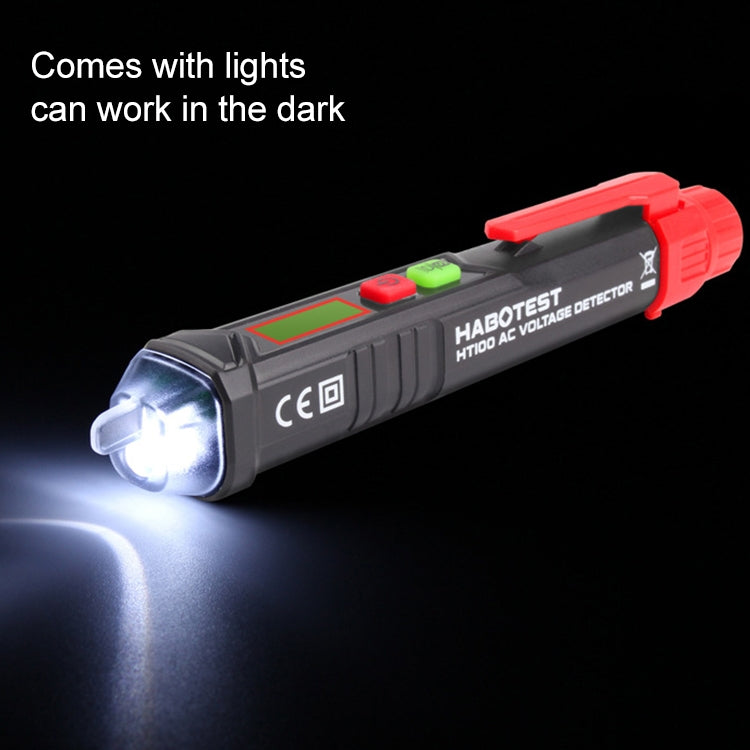 HABOTEST HT100 High-sensitivity LCD Digital Display Sound and Light Alarm Test Pen - Current & Voltage Tester by HABOTEST | Online Shopping South Africa | PMC TechLife | Buy Now Pay Later Mobicred
