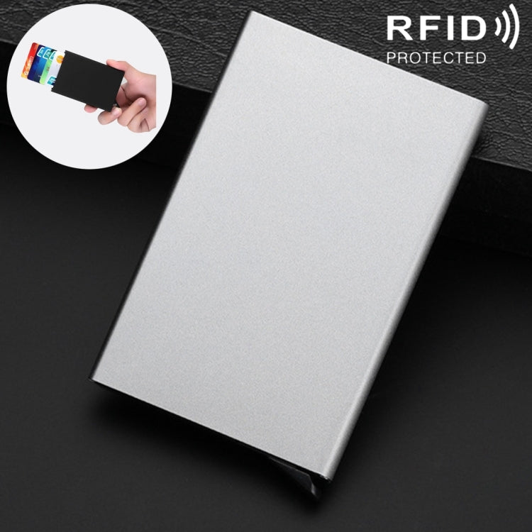 Antimagnetic Stainless Steel PU Business Card Holder Credit Card Case, Size: 10*6.2*0.8cm(Grey) - free shipping - PMC TechLife - Order now!