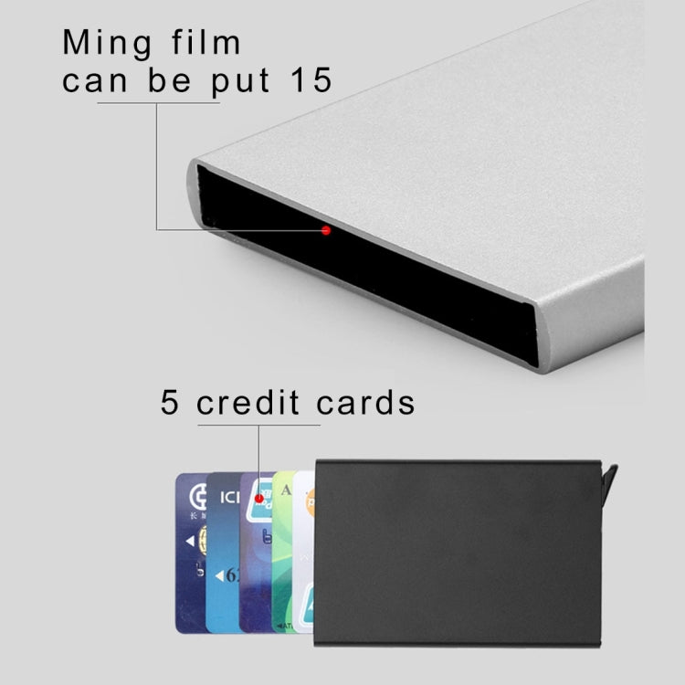 Antimagnetic Stainless Steel PU Business Card Holder Credit Card Case, Size: 10*6.2*0.8cm(Black) - free shipping - PMC TechLife - Order now!