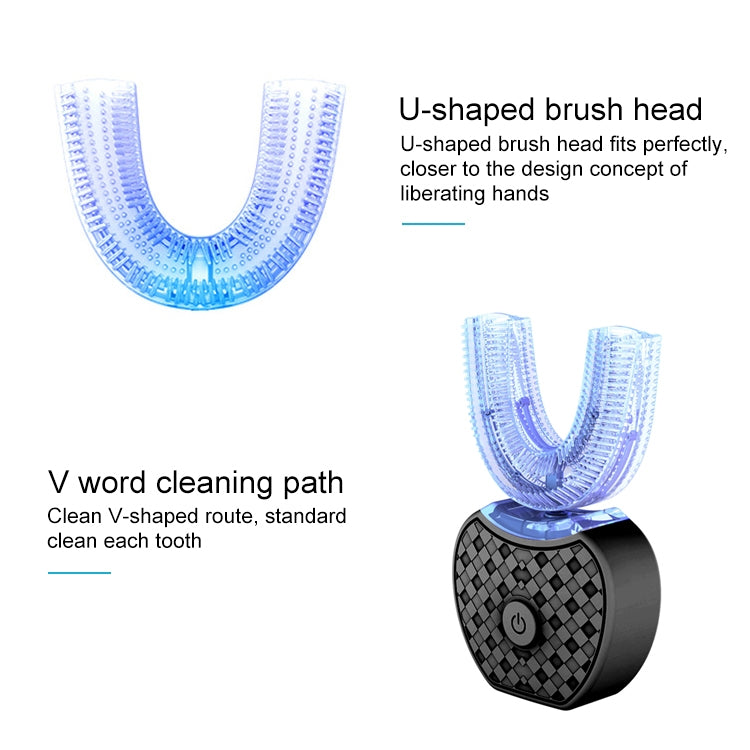 Vwhite 3 Cleaning Modes Silicone Electric Automatic Beauty Tooth Instrument(Black) - Teeth Whitening by PMC TechLife | Online Shopping South Africa | PMC TechLife | Buy Now Pay Later Mobicred