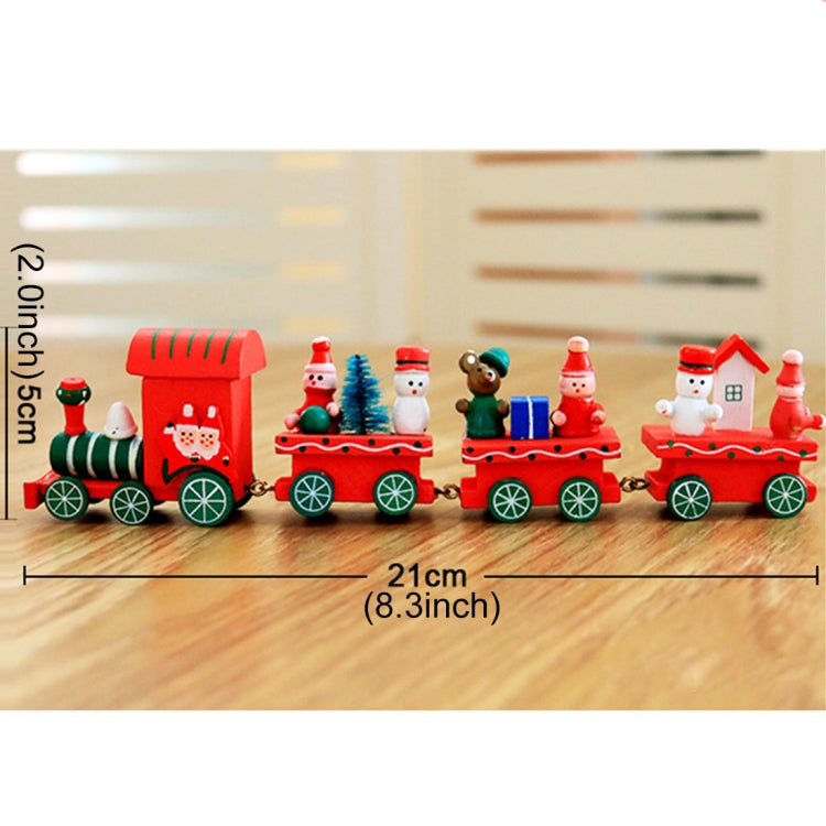 Christmas Dinner Table Decoration, Wooden Trains Children Kindergarten Christmas Decoration Ornaments Gifts (White) - Ornaments by PMC TechLife | Online Shopping South Africa | PMC TechLife