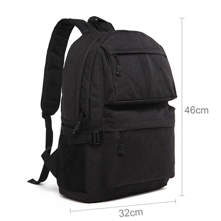Universal Multi-Function Oxford Cloth Laptop Shoulders Bag Backpack with External USB Charging Port, Size: 46x32x12cm, For 15.6 inch and Below Macbook, Samsung, Lenovo, Sony, DELL Alienware, CHUWI, ASUS, HP(Black) - Backpack by PMC TechLife | Online Shopping South Africa | PMC TechLife