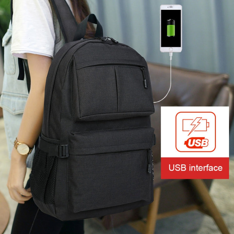 Universal Multi-Function Oxford Cloth Laptop Shoulders Bag Backpack with External USB Charging Port, Size: 46x32x12cm, For 15.6 inch and Below Macbook, Samsung, Lenovo, Sony, DELL Alienware, CHUWI, ASUS, HP(Black) - Backpack by PMC TechLife | Online Shopping South Africa | PMC TechLife