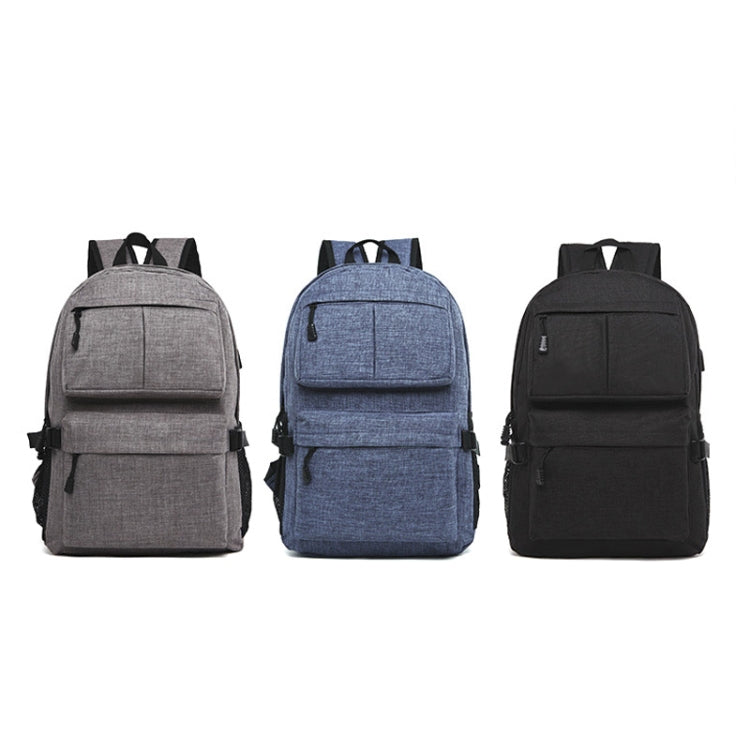 Universal Multi-Function Oxford Cloth Laptop Shoulders Bag Backpack with External USB Charging Port, Size: 46x32x12cm, For 15.6 inch and Below Macbook, Samsung, Lenovo, Sony, DELL Alienware, CHUWI, ASUS, HP(Black) - Backpack by PMC TechLife | Online Shopping South Africa | PMC TechLife