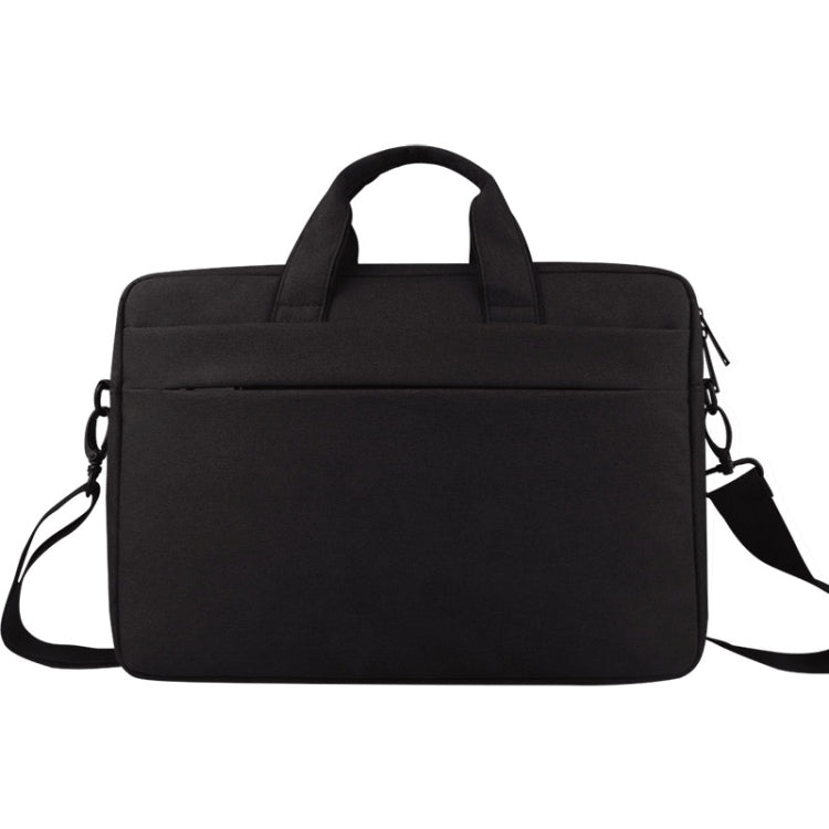 Breathable Wear-resistant Thin and Light Fashion Shoulder Handheld Zipper Laptop Bag with Shoulder Strap, For 15.6 inch and Below Macbook, Samsung, Lenovo, Sony, DELL Alienware, CHUWI, ASUS, HP (Black) - 15.6 - 17 inch by PMC TechLife | Online Shopping South Africa | PMC TechLife