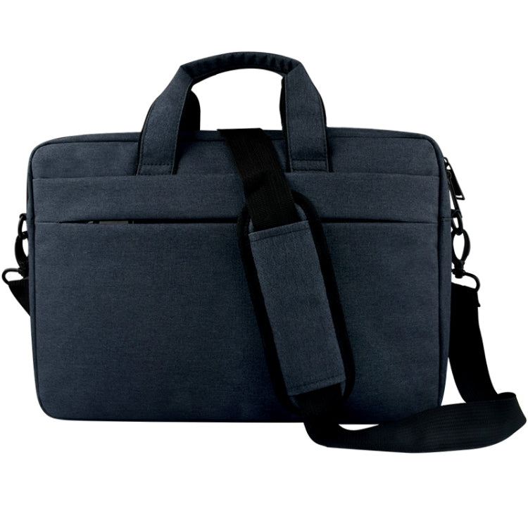 Breathable Wear-resistant Thin and Light Fashion Shoulder Handheld Zipper Laptop Bag with Shoulder Strap, For 15.6 inch and Below Macbook, Samsung, Lenovo, Sony, DELL Alienware, CHUWI, ASUS, HP (Navy Blue) - 15.6 - 17 inch by PMC TechLife | Online Shopping South Africa | PMC TechLife