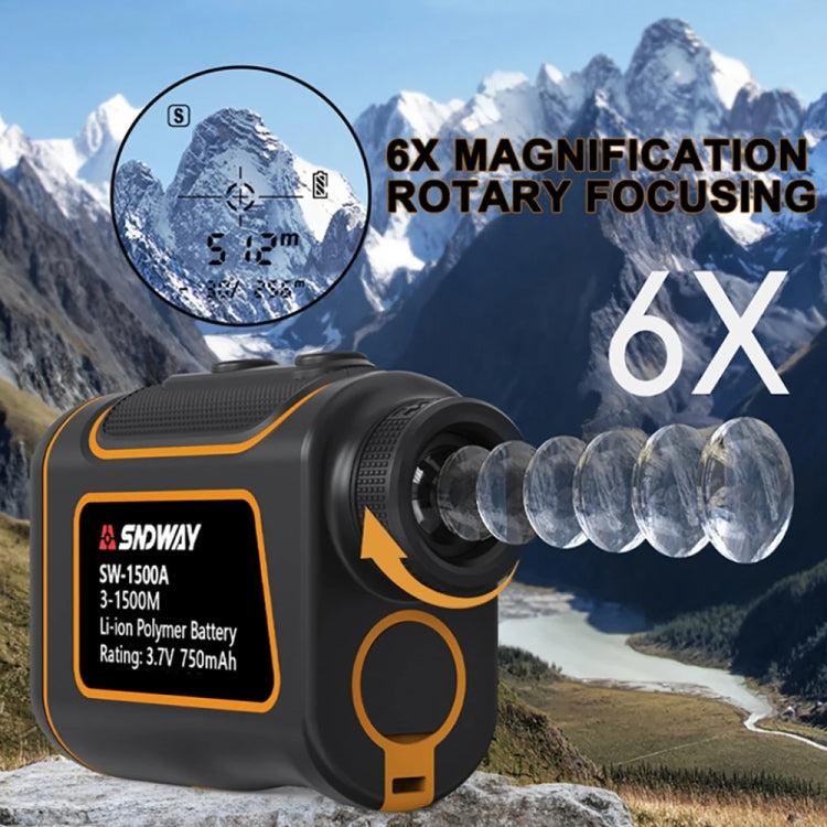 SNDWAY SW1500A Handheld Outdoor Waterproof Telescope Range Finder Distance Measurer, 1500m - free shipping - PMC TechLife - Order now!
