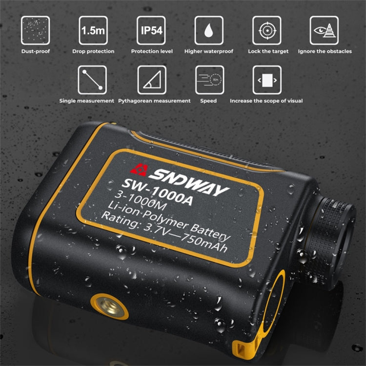 SNDWAY SW1500A Handheld Outdoor Waterproof Telescope Range Finder Distance Measurer, 1500m - free shipping - PMC TechLife - Order now!