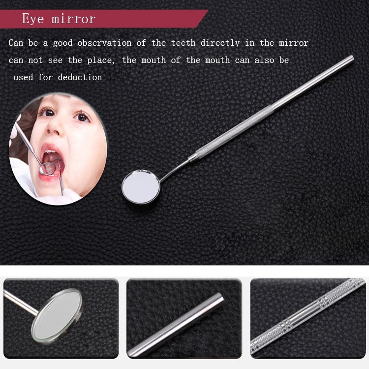 6 in 1 Dental Tool Set (Stainless Steel Probe + Hoe-shaped Dentist + Sickle Dentist + Tooth Stain Rejection Device + Dental Tweezers + Mouth Mirror) - free shipping - PMC TechLife - Order now!