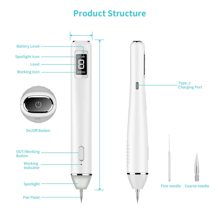 Xpreen XPRE061 Professional Dark Spot Remover Freckle Tattoo Chargeable Wart Mole Remover, with LED Screen and Spotlight(Tarnish) - Beauty Instrument by Xpreen | Online Shopping South Africa | PMC TechLife | Buy Now Pay Later Mobicred