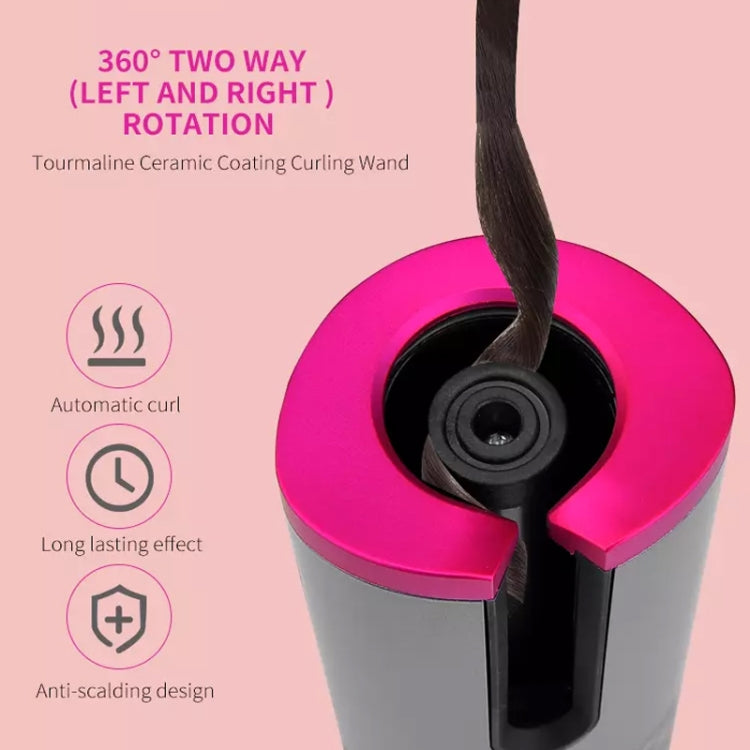USB Charging Automatic Hair Curler Portable Mini Wireless Multi-function Curling Iron with LCD Display (Pink) - Hair Curler by PMC TechLife | Online Shopping South Africa | PMC TechLife