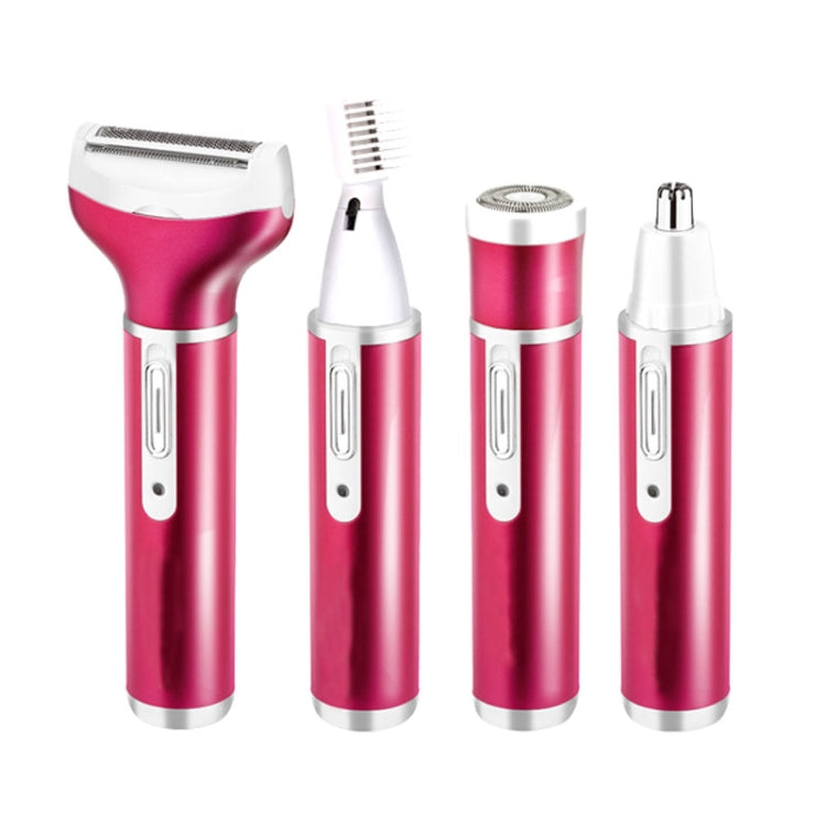 4 In 1  USB Rechargeable Vibrissa Eyebrows Trimmer Body Hair Denuding Machine Set with USB Cable(Purple) - free shipping - PMC TechLife - Order now!