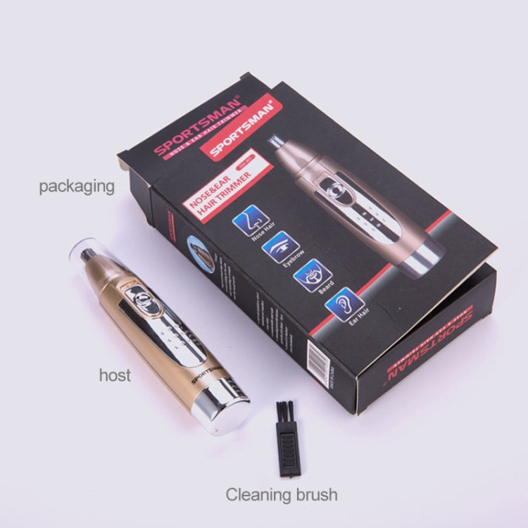 SPORTSMAN Water Proof Battery Power Supply  Male Nose Ear Hair Bullet Shaped Trimmer(Gold) - free shipping - PMC TechLife - Order now!