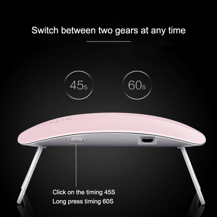 SUN mini 2 6W UV + LED USB Nail Lamp Fingernail Gel Curing Dryer(Pink) - free shipping - PMC TechLife - Order now!