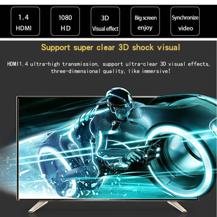 1.8m HDMI 1.4 Version 1080P Woven Net Line Blue Black Head HDMI Male to HDMI Male Audio Video Connector Adapter Cable - Cable by PMC TechLife | Online Shopping South Africa | PMC TechLife