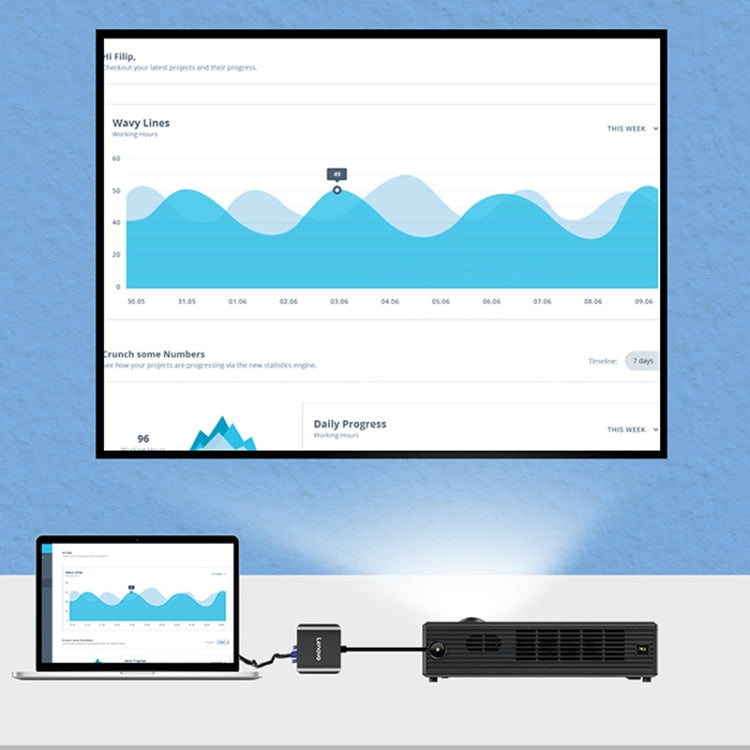 Lenovo F1-H01 HDMI to VGA Cable Aluminum Alloy Converter - Converter by Lenovo | Online Shopping South Africa | PMC TechLife | Buy Now Pay Later Mobicred