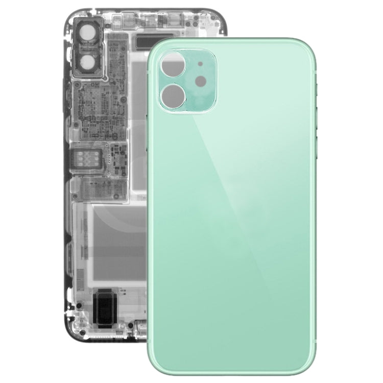 Glass Battery Back Cover for iPhone 11(Green) - Back Cover by PMC TechLife | Online Shopping South Africa | PMC TechLife | Buy Now Pay Later Mobicred
