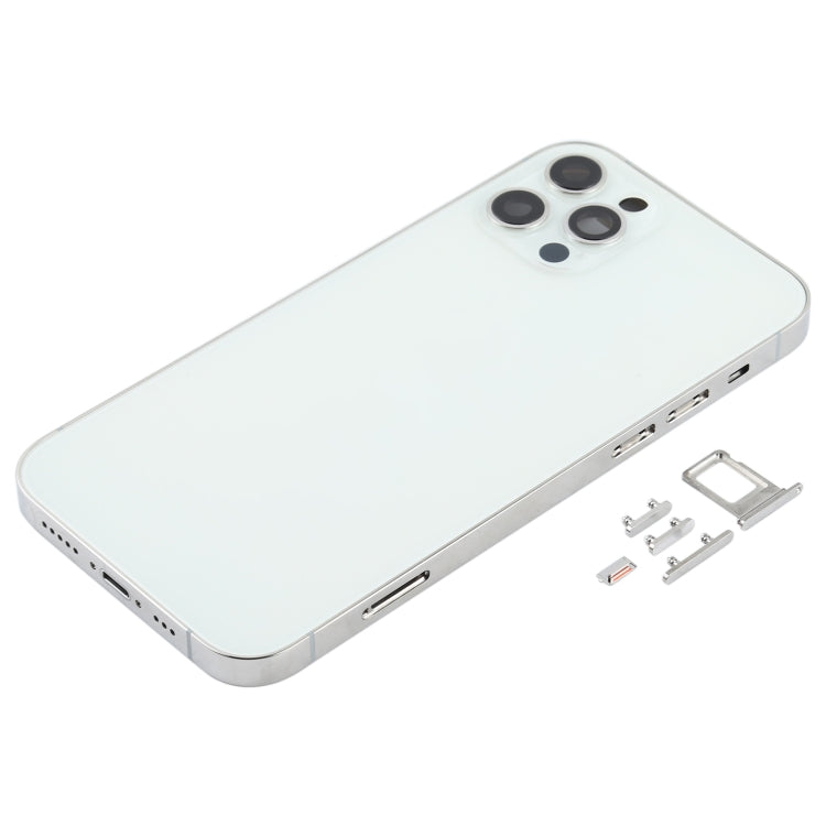 Back Housing Cover with SIM Card Tray & Side  Keys & Camera Lens for iPhone 12 Pro(White) - Back Cover by PMC TechLife | Online Shopping South Africa | PMC TechLife | Buy Now Pay Later Mobicred